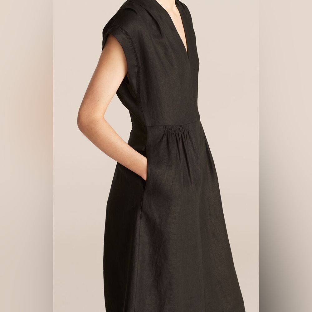Rebecca Taylor Classic Black Linen Jumpsuit SOLDOUT - Picture 3 of 7